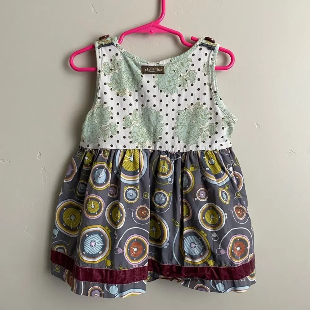 Matilda Jane Character Counts Sleeveless Clock Tank- Size 4